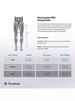 Therabody RecoveryAir Pro Compression Boots (Medium) - Black