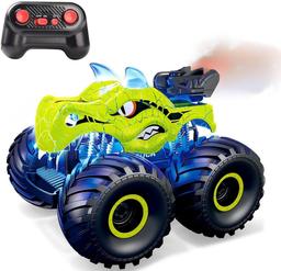 Threeking 1:18 Dinosaur RC Car Remote Control Car - Green