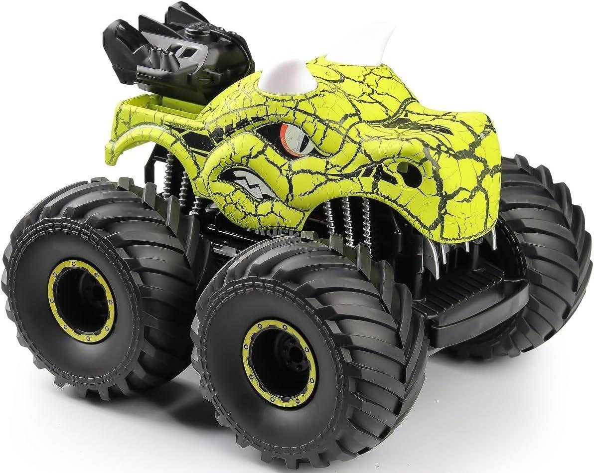 Threeking 1:18 Dinosaur RC Car Remote Control Car - Green