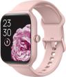 TOOBUR IDW16 Smartwatch - 49mm - Pink Plastic Case with Pink Silicone Silicone Band