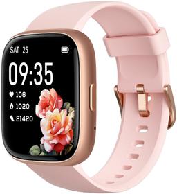 TOOBUR IDW26 Smartwatch - 46mm - Rose Gold Plastic Case with Pink Silicone Silicone Band