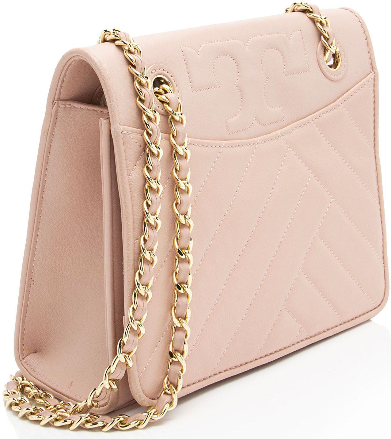 Tory Burch Chevron Leather Alexa Shoulder Bag - Leather - Pink
