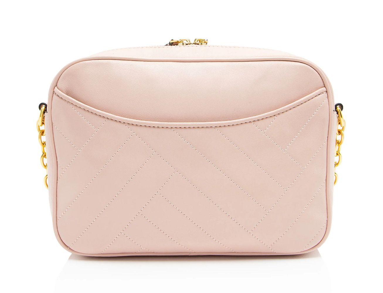 Tory Burch Chevron Leather Alexa Stitch Camera Bag - Leather - Pink