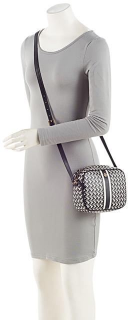 Tory Burch Coated Canvas T Zag Camera Bag - Coated Canvas - Black/Grey/White