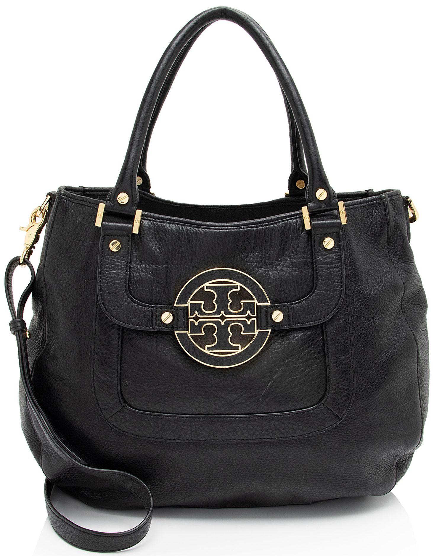 Tory Burch  Leather Amanda Classic Hobo - Black - Leather - Good