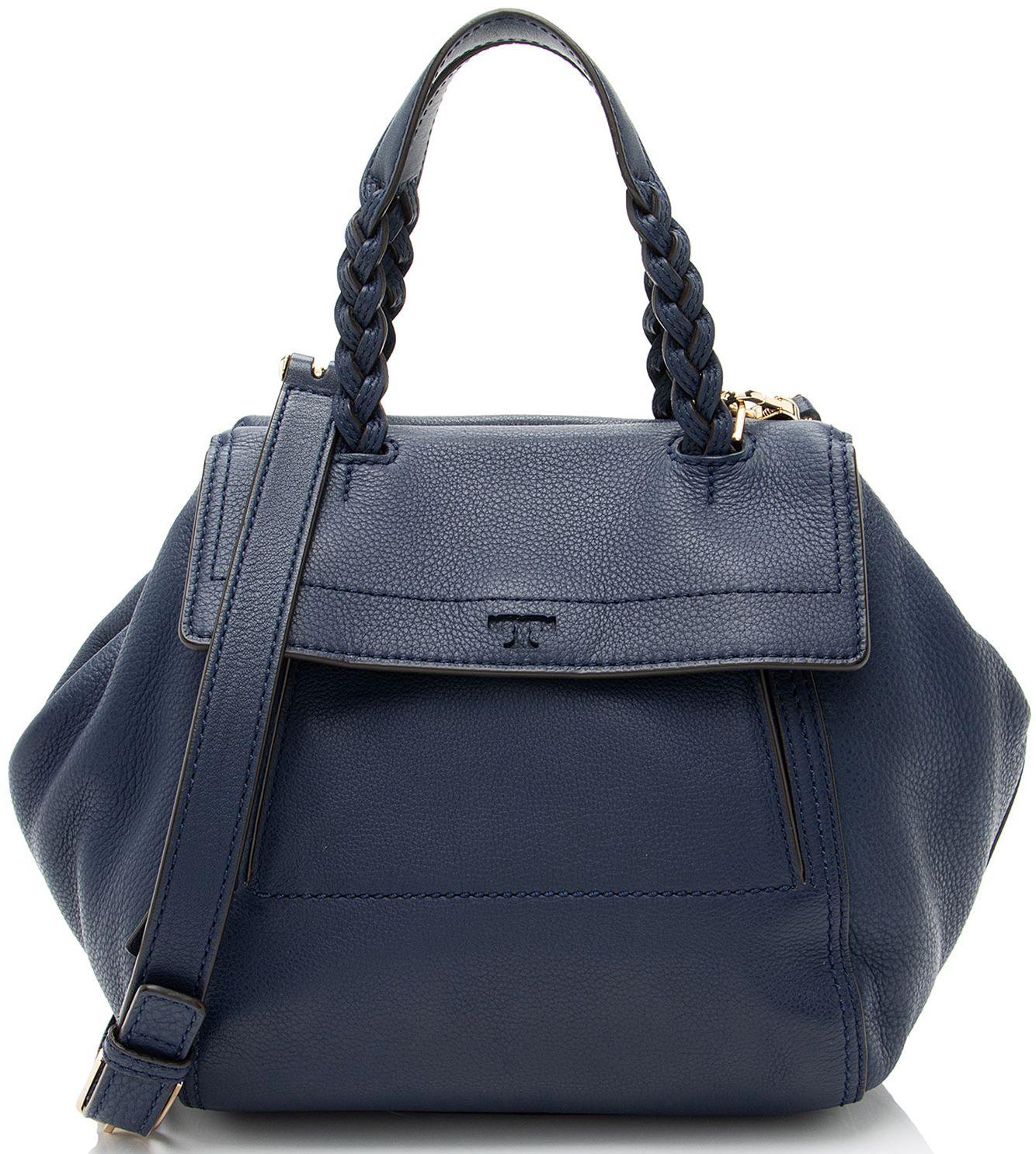 Tory Burch  Leather Half Moon Small Satchel - Blue - Leather - Excellent
