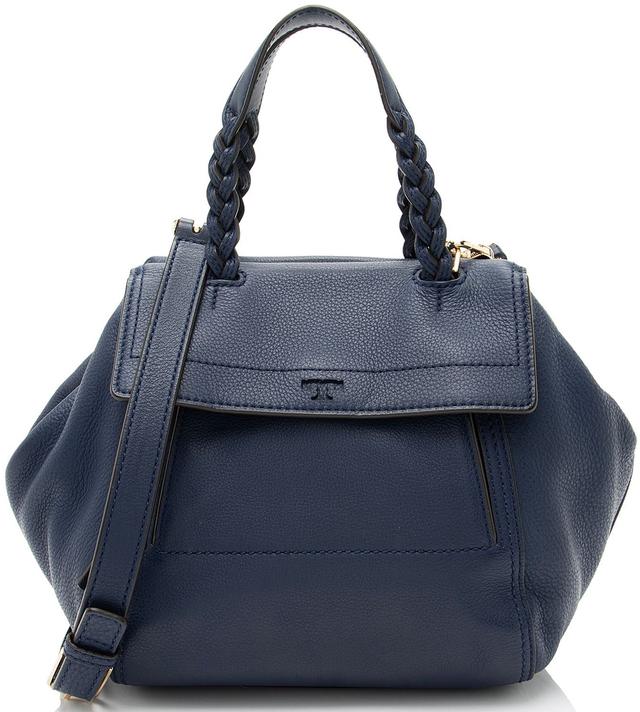 Tory Burch Leather Half Moon Small Satchel