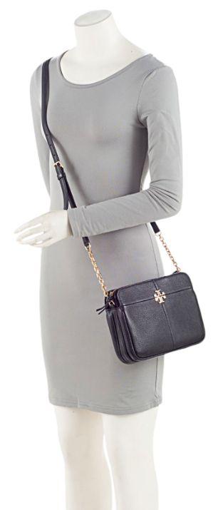 Tory Burch Leather Ivy Crossbody - Leather - Black