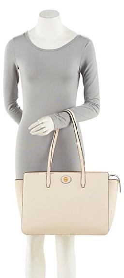 Tory Burch Leather Robinson Tote - Leather - Beige