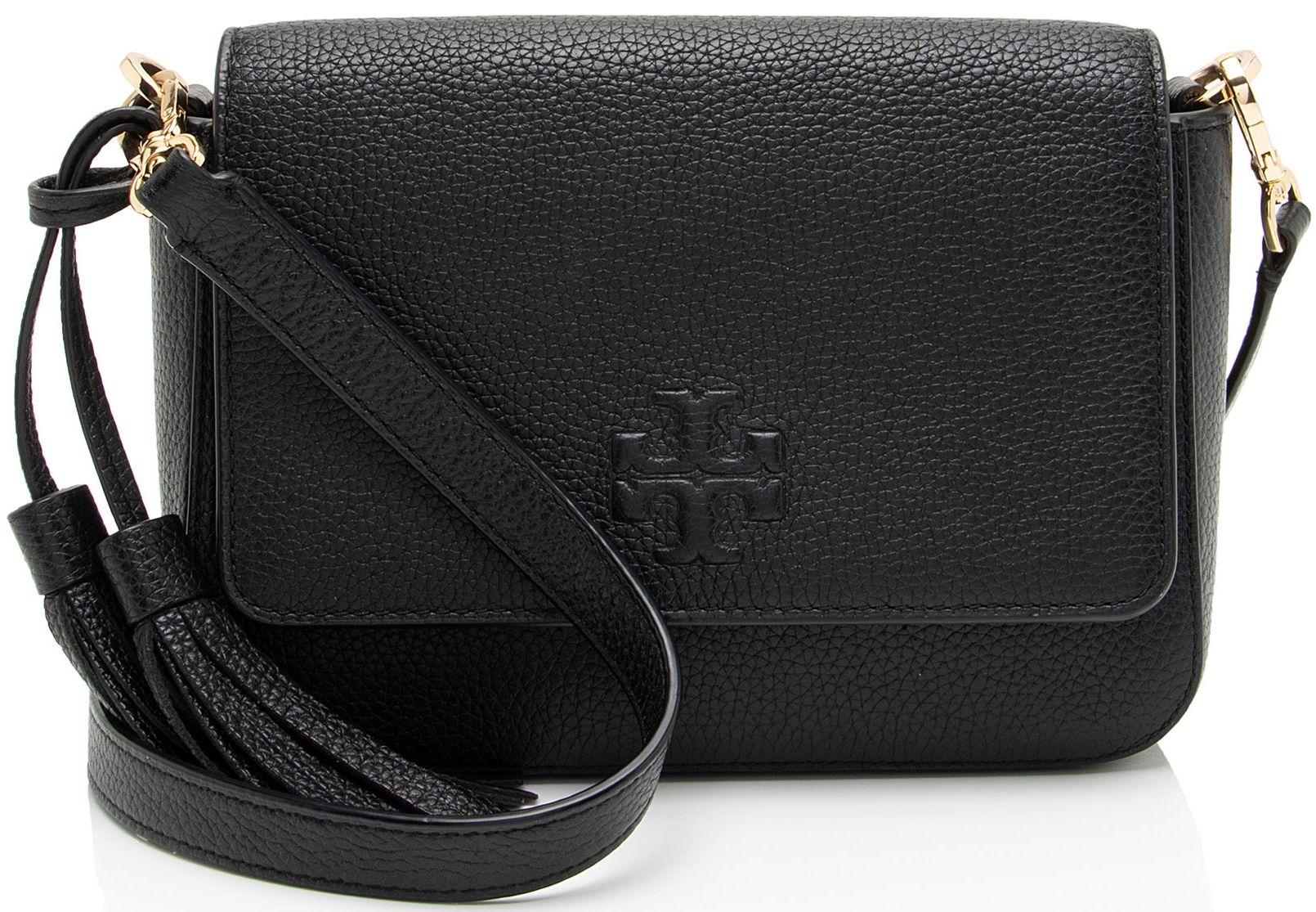 Tory Burch  Leather Thea Crossbody - Black - Leather - Excellent