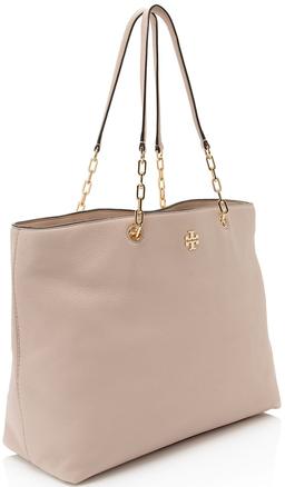Tory Burch Pebbled Leather Chain Tote