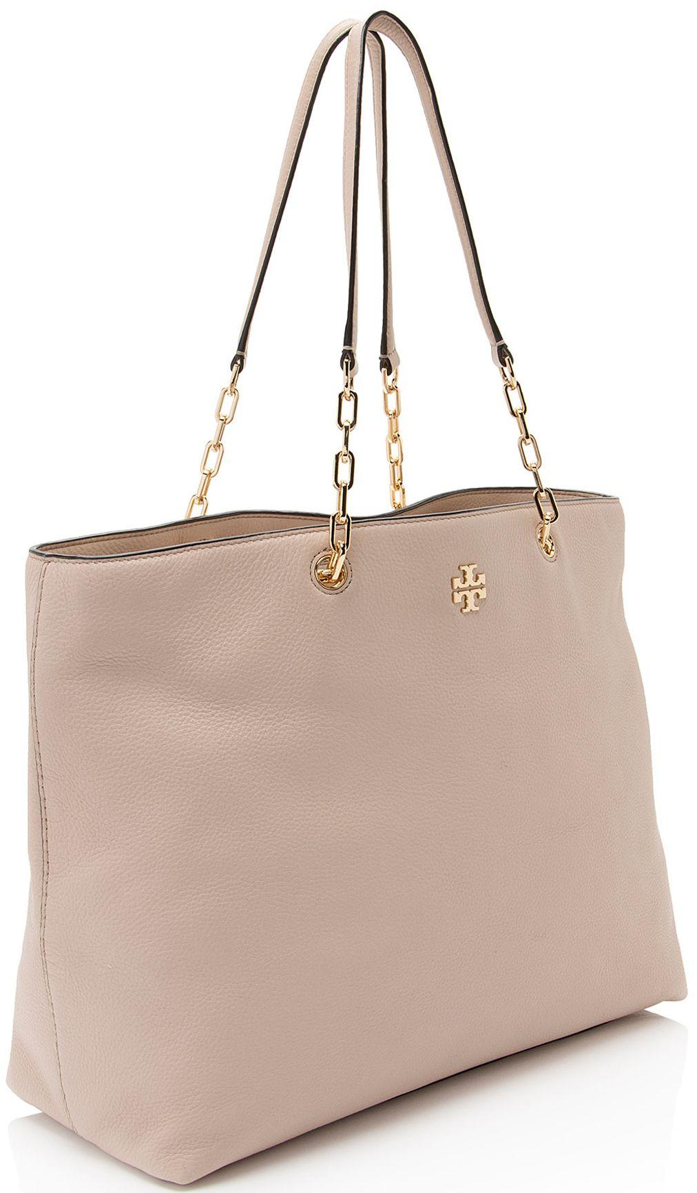 Tory Burch Pebbled Leather Chain Tote