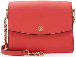 Tory Burch Saffiano Leather Robinson Shoulder Bag - Leather - Orange/Red