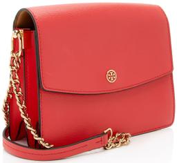 Tory Burch Saffiano Leather Robinson Shoulder Bag - Leather - Orange/Red