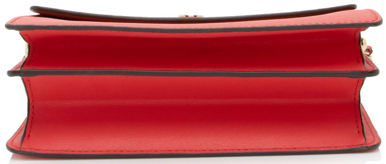 Tory Burch Saffiano Leather Robinson Shoulder Bag - Leather - Orange/Red