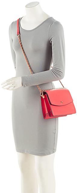 Tory Burch Saffiano Leather Robinson Shoulder Bag - Leather - Orange/Red