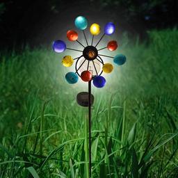 Touch of ECO Solar Pinwheel Stake Lights - Black