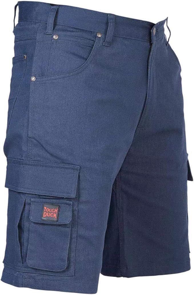 Tough Duck  Men's Stretch Twill Cargo Work Short 38 - Navy - Brand New