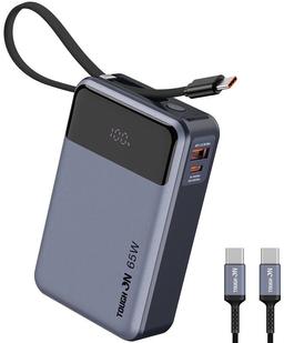 Tough On 65W 20000mAh Power Bank Built-in USB-C Cable
