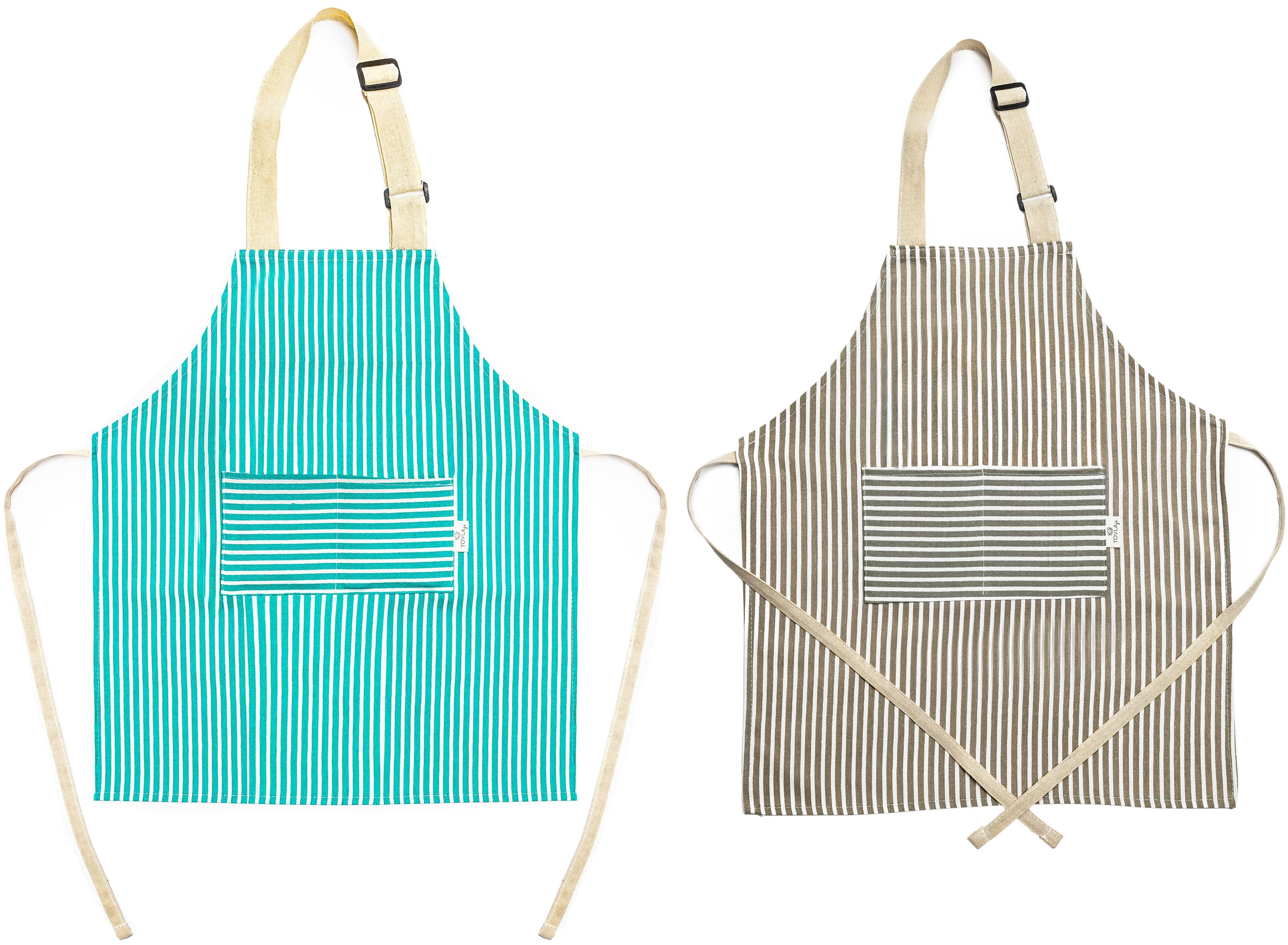 Tovla Jr.  Apron Gift Set for Kids - Striped Print - Brand New