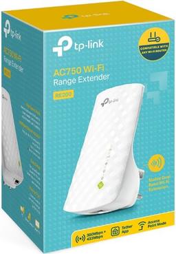 TP-Link (RE200) AC750 Wi-Fi Range Extender - White