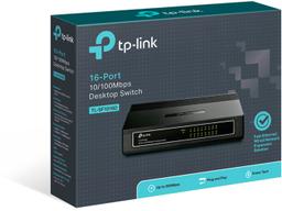 TP-Link TL-SF1016D 16-Port 10/100Mbps Desktop Switch - Black