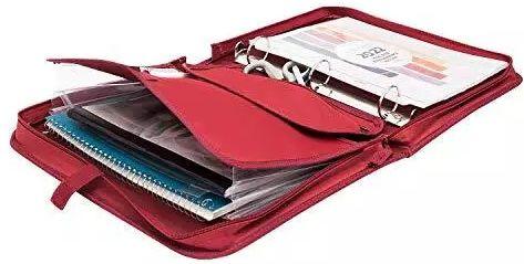 Travelway  3 Ring Zipper Binder 1.5" - Red - Brand New