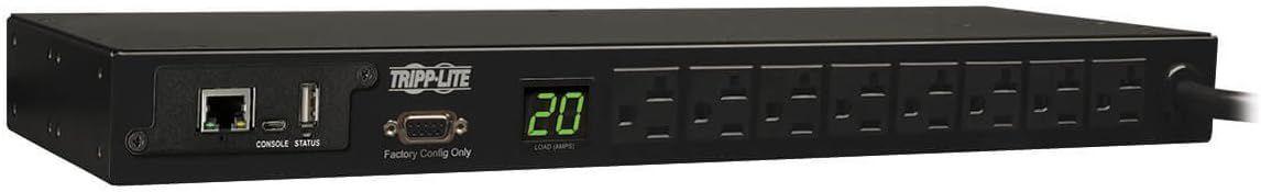Tripp Lite  1.9kW Single-Phase Monitored PDU (PDUMNH20) - Black - Excellent