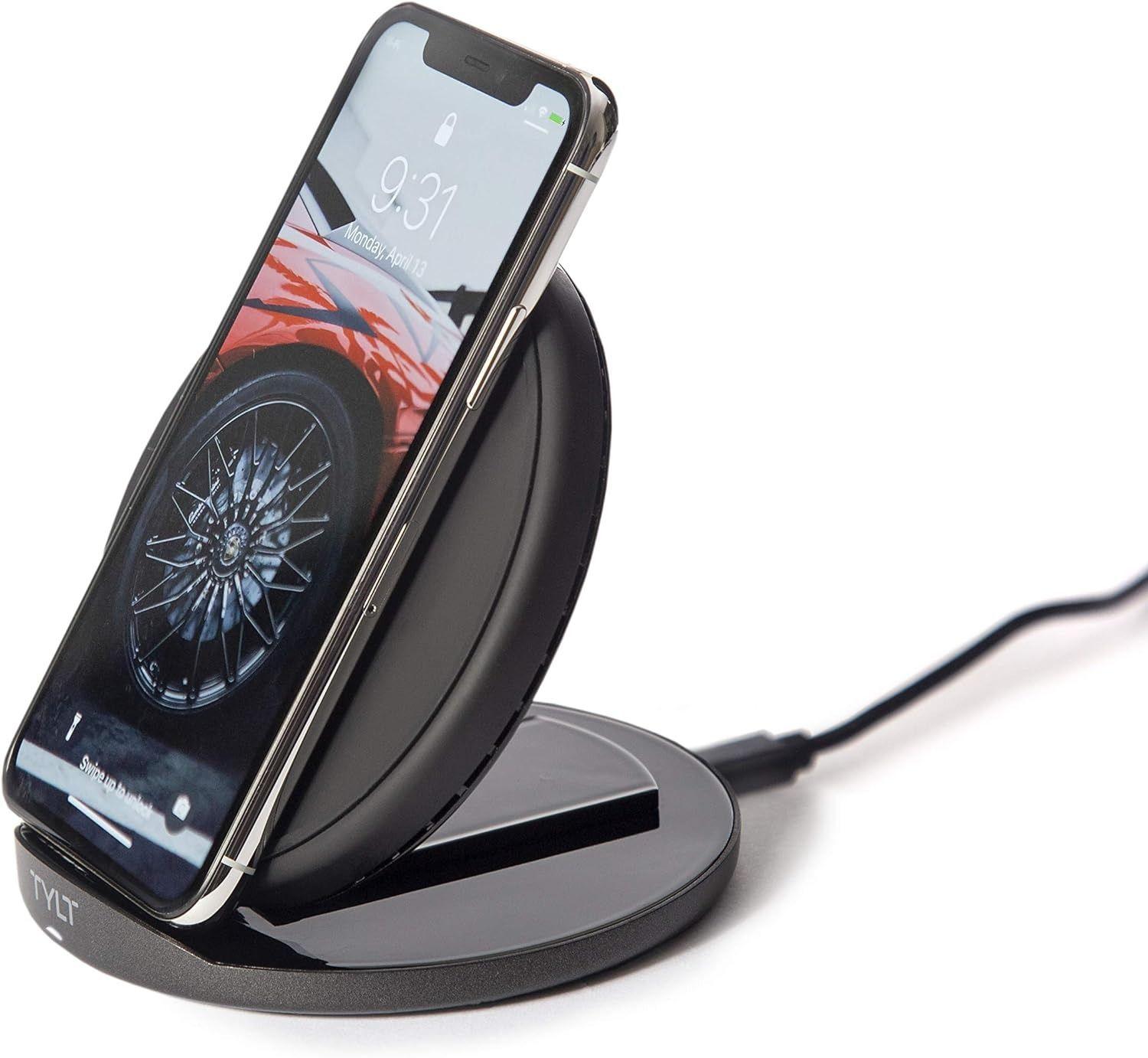 Tylt-Crest 15W Wireless Charging Convertible Stand - Black