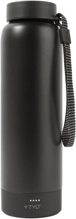 Tylt Insulated Wireless Charging Bottle - Black