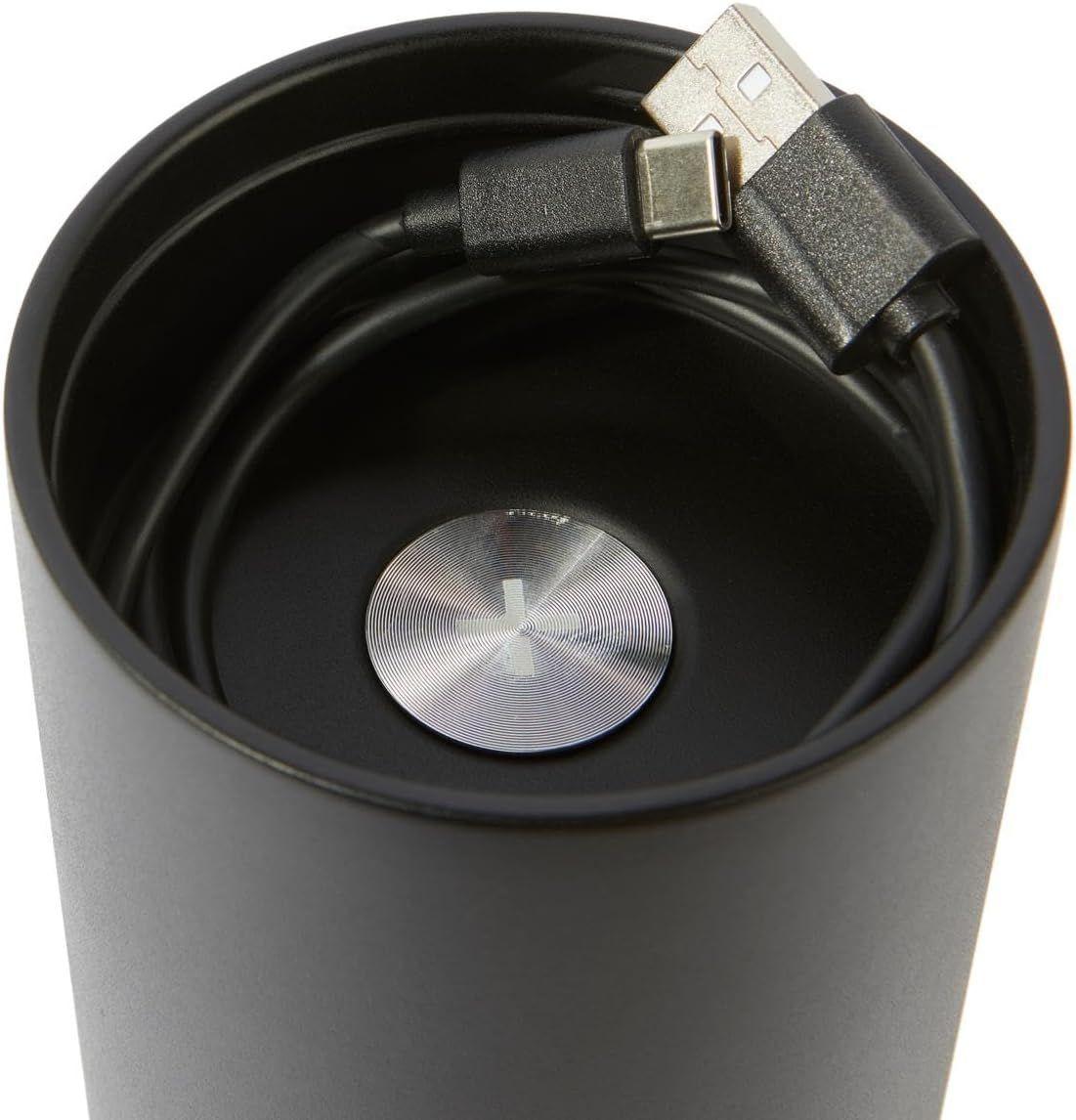 Tylt Insulated Wireless Charging Bottle - Black