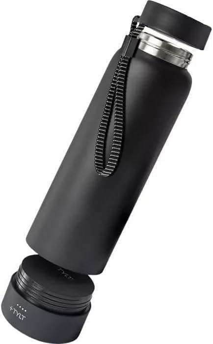 Tylt Insulated Wireless Charging Bottle - Black