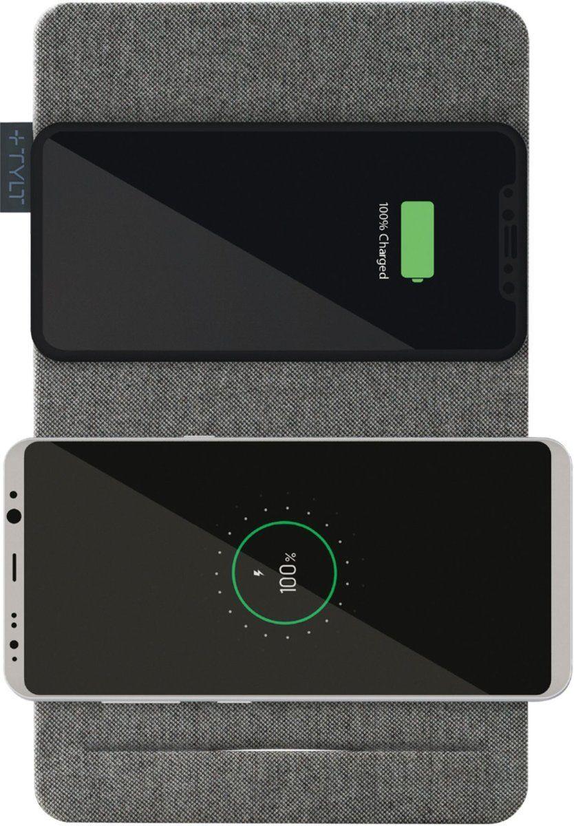 TYLT Mat 10W Qi Certified Dual Wireless Charging Pad - Grey