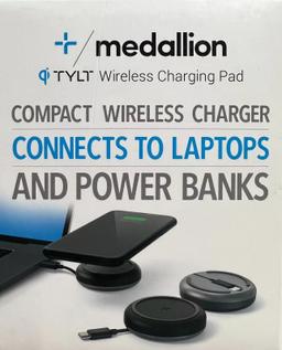 TYLT Medallion Portable Wireless Charging Pad - Black