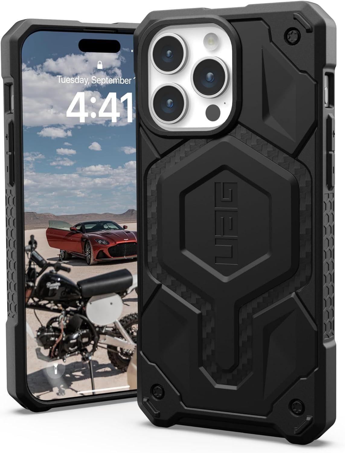 UAG  Monarch Pro MagSafe Phone Case for iPhone 15 Pro - Carbon Fiber - Brand New