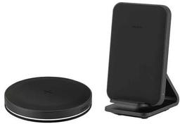 Ubio Labs 15W Wireless Charging Stand and Pad Bundle - Black