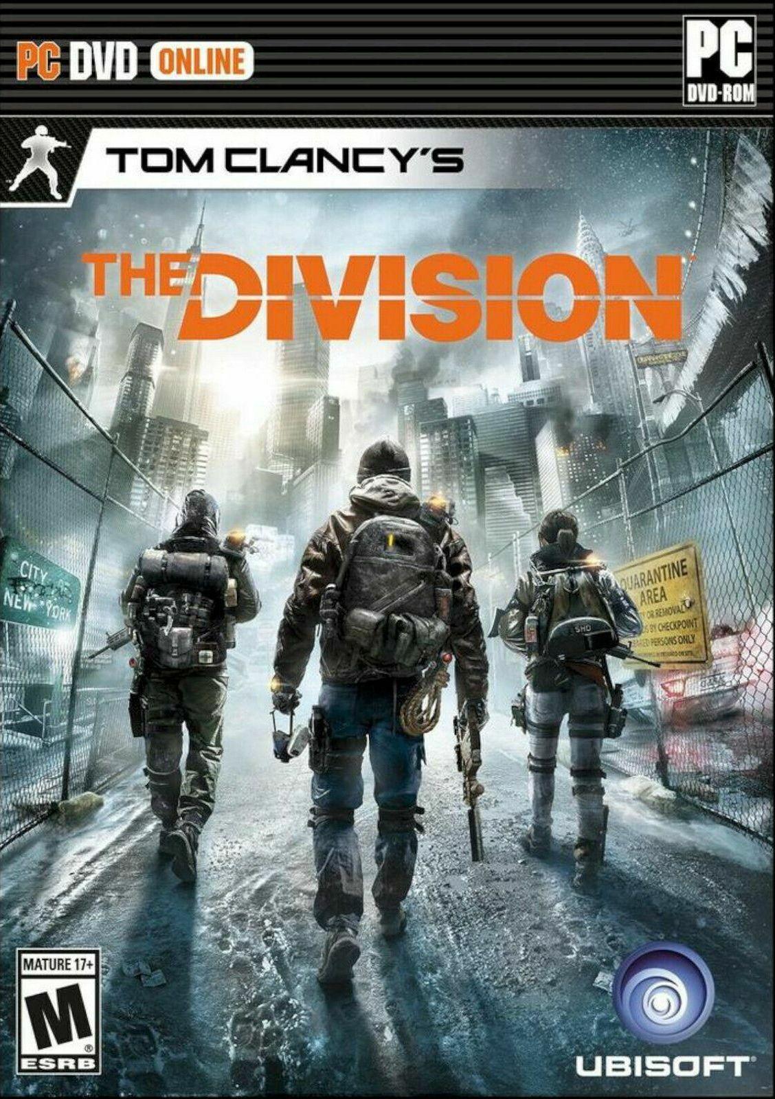 Ubisoft  Tom Clancy's The Division PC DVD Video Game - Grey - Excellent