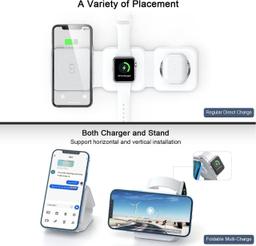 UCOMX Nano 3 in 1 Wireless Charger with Adapter - White