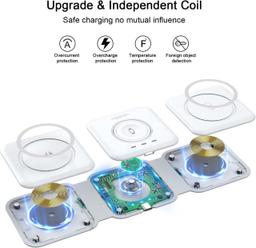 UCOMX Nano 3 in 1 Wireless Charger with Adapter - White