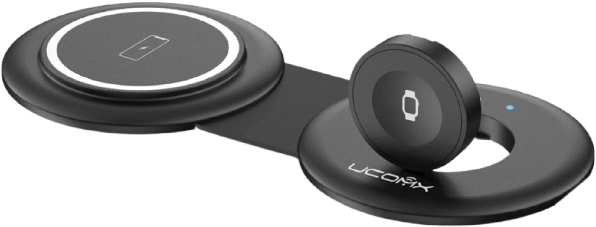 UCOMX Nano Mini Magnetic 2 in 1 Wireless Charger - Black