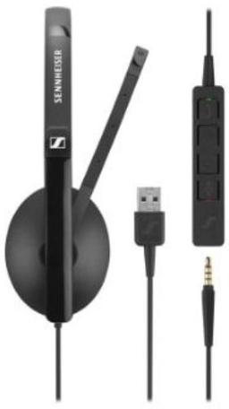Ultimo 102R USB Single Ear Headset with Microphone - Black
