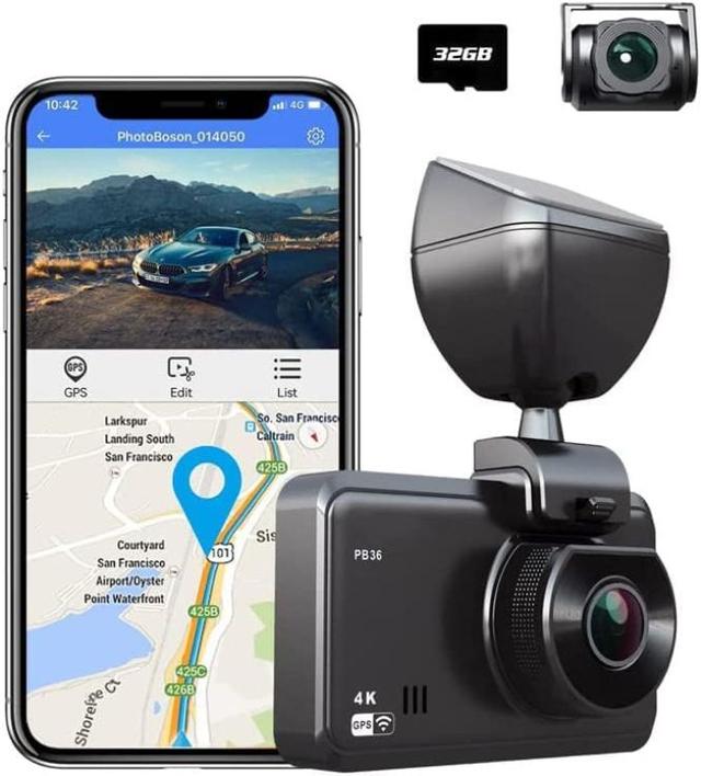 Upgrow 3" PB36 4K Dual Dash Cam 
