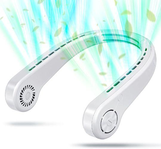 UseeShine  Portable Neck Fan Headphone Design - White - Excellent