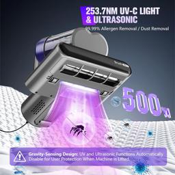 UZK MV11-02 Mattress Vacuum Bed Vacuum with UV-C Light - Black