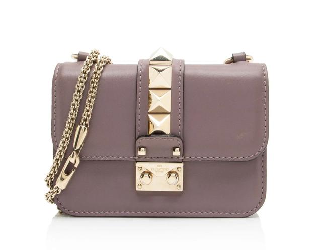 Valentino Leather Glam Lock Mini Shoulder Bag