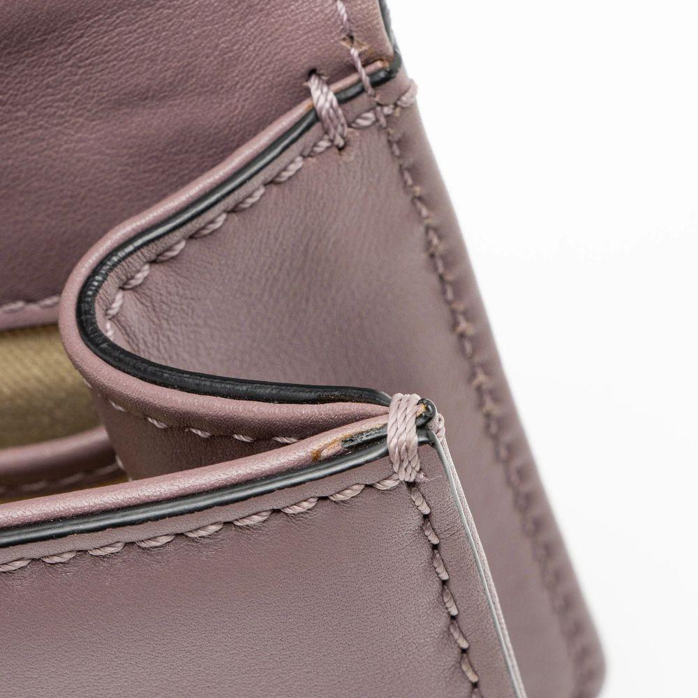 Valentino Leather Glam Lock Mini Shoulder Bag - Leather - Purple