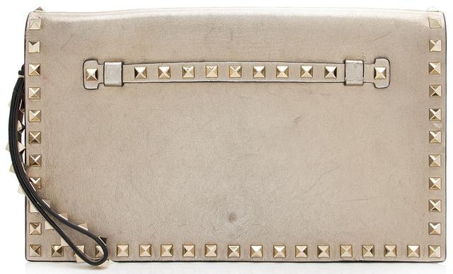 Valentino Metallic Nappa Leather Rockstud Clutch