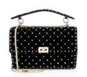 Valentino Velvet Rockstud Spike Up Shoulder Bag