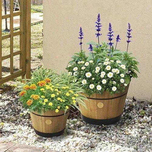 VegTrug Build a Barrel Kit Planter 46cm - Natural