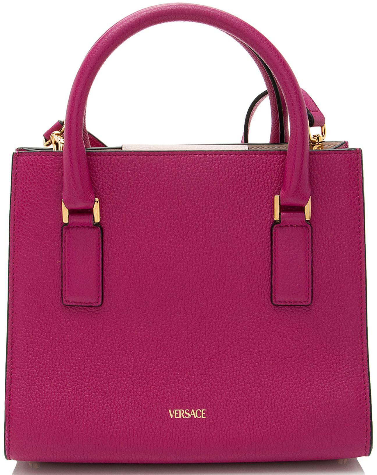 Versace Calfskin Virtus Small Satchel - Calfskin - Pink